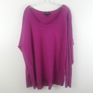 Lane Bryant Magenta Long Sleeve Sweater 18/20